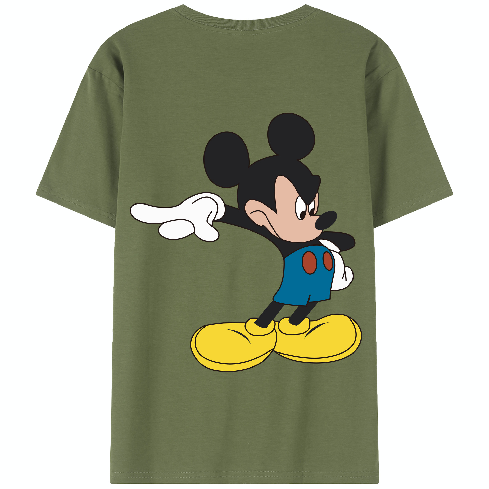 （画像用） ミッキーマウス Mickey Mouse 綿100％半袖Tシャツ（背面プリント）